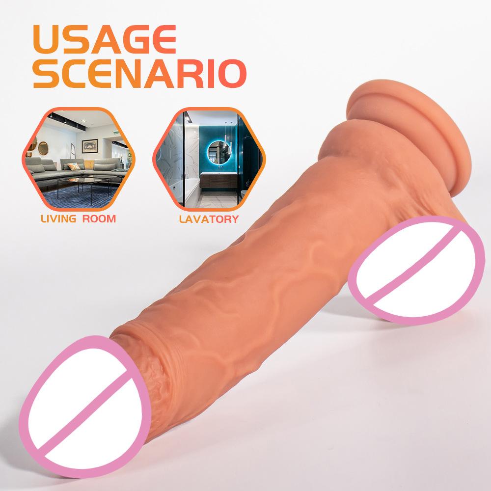 Liquid Silicone Simulation Skin Massage Dildo Female Orgasm  Masturbation  Adult Sex Toy