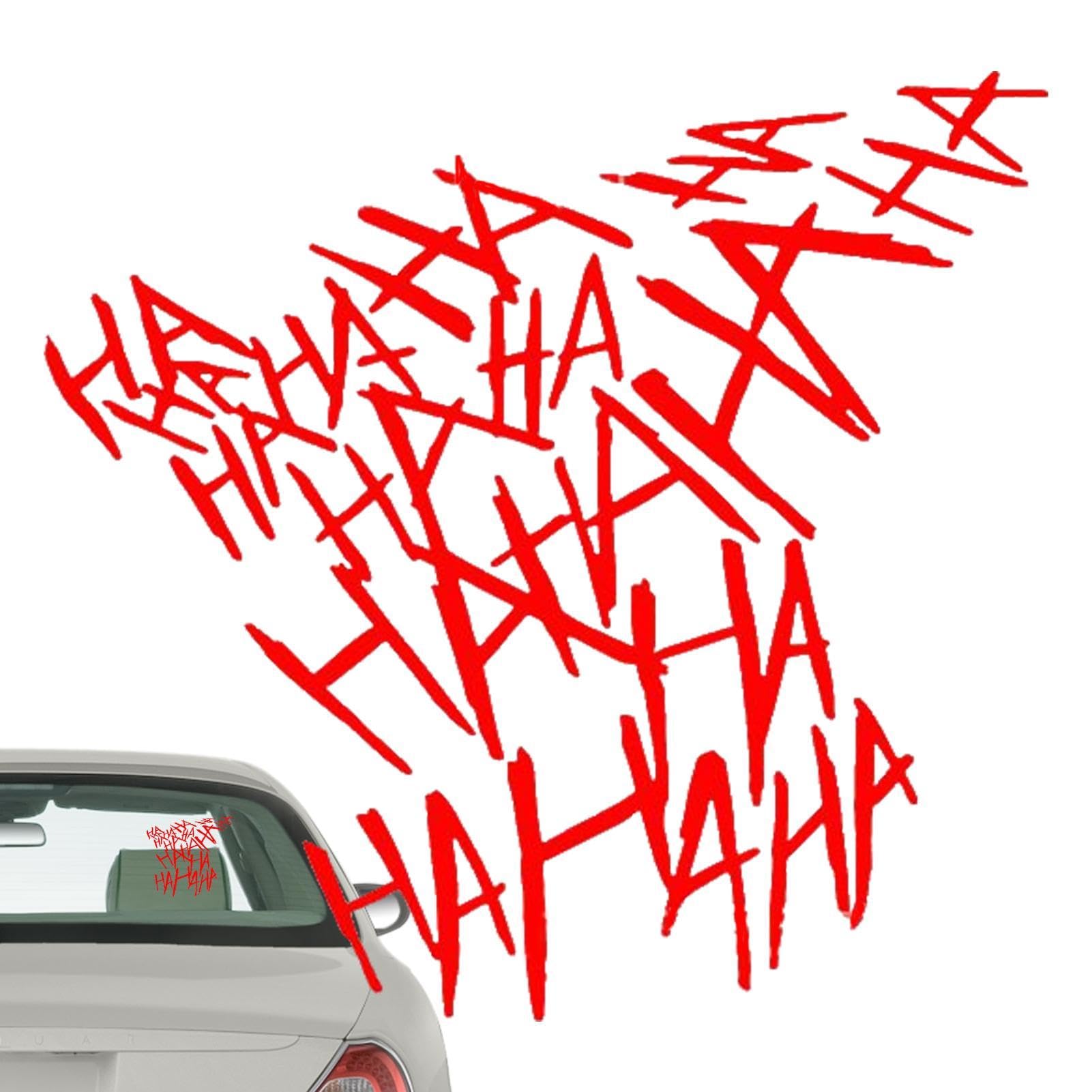 Смешная наклейка на машину, ХАХАХА Наклейка на машину ХАХАХА Наклейка на машину, мотоцикл, шлем Английская наклейка на шлем See description красный