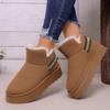 Winter Thicken Plush Snow Boots Women Side Zip Thick Sole Non Slip Cotton Padded Shoes Plus Size Comfort Platform Ankle 41