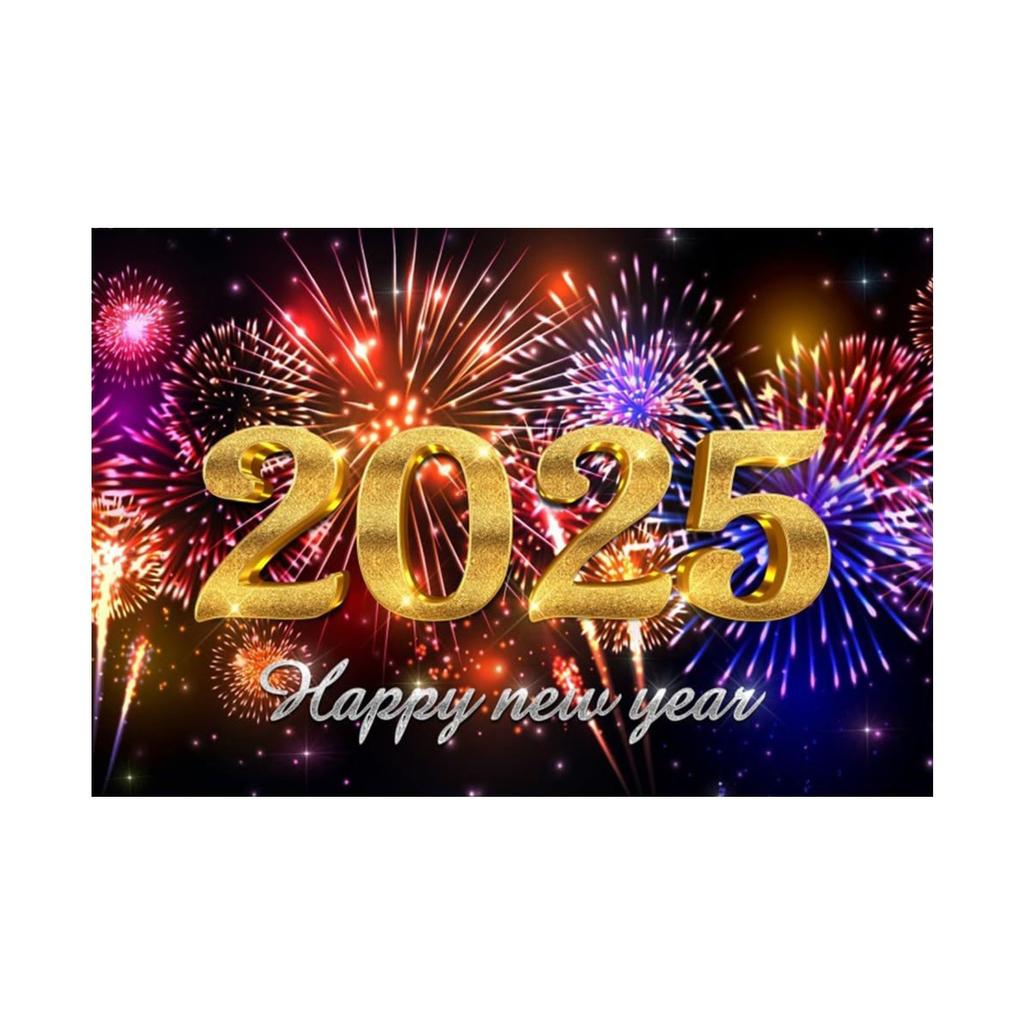 2025 Neujahrs-Hintergrundtuch, Feuerwerksatmosphäre, Hintergrund, Foto-Requisiten, Party-Event, Foto-Dekoration, Hintergrund, Hängetuch