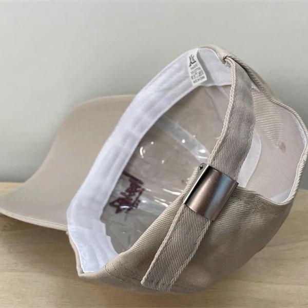 Soft Top Baseball Cap Alphabet Embroidery Female Khaki Classic Sunshade Sunscreen Show Face Small Men's and Women's Cap Tide