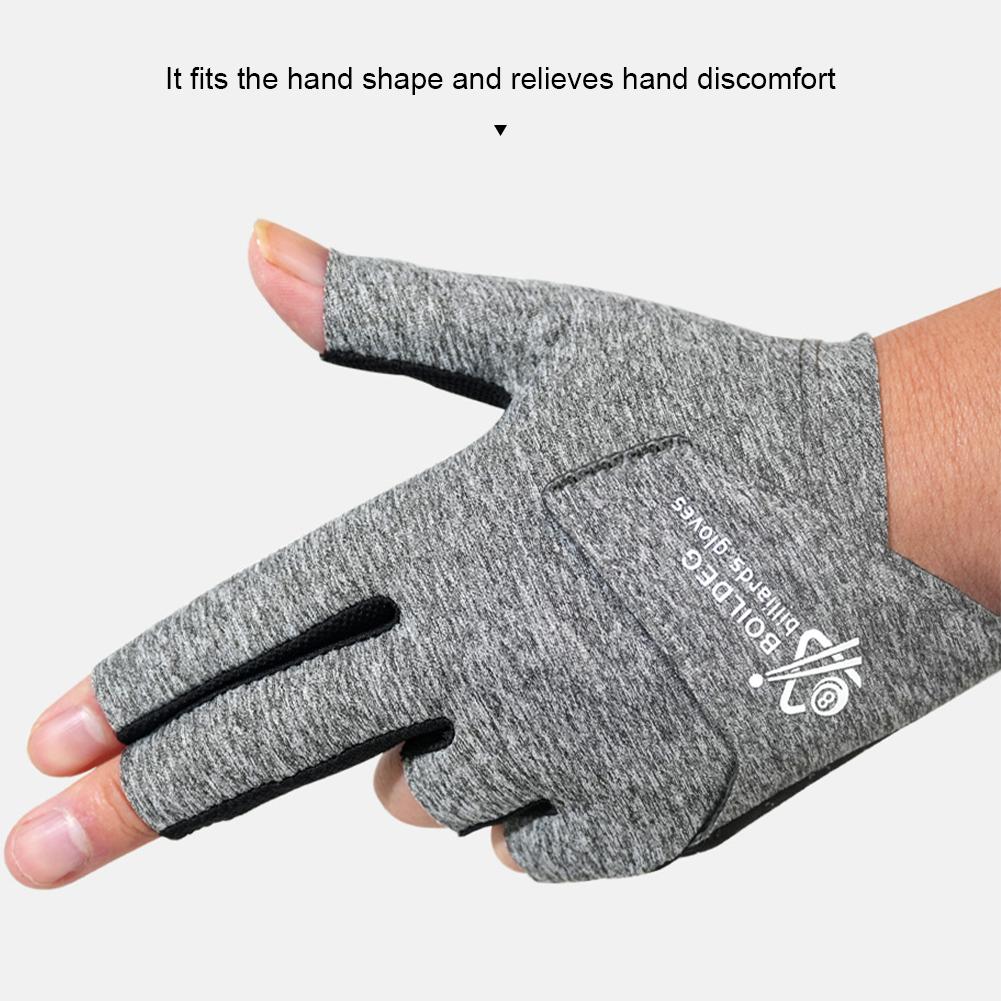 1PC Professional Billiards Gloves With Anti-Slip Pads Breathable And Sweat-Wicking Snooker Gloves Self-Adhesive Cloth Fixed For Left Hand