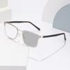 Quadratische Vollrand Business Photochrom Brille für Kurzsichtigkeit Ultraleicht Bequeme Brille TR90 Bügel Dioptrie 0 bis -4.0