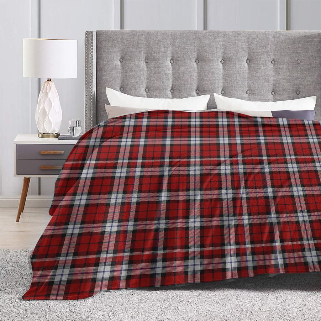 Christmas Brodie Dress Tartan Plaid Blanket Flannel Summer   Multifunction Soft Throw Blankets for Bedding Car Bedspread
