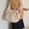 Korean Versi Fashi Nyl Shoulder Tote Bag Women's 2026 New Simple and Lightweight Handbag Casual Drawstring Armpit Bag