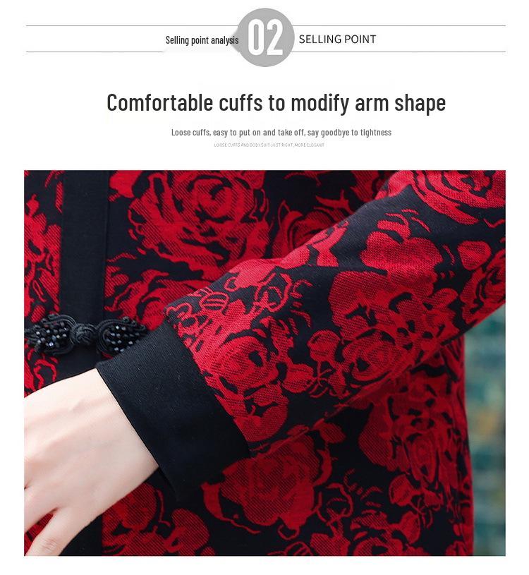 2025 Autumn Fashionable Long-Sleeve Casual T-Shirt for Middle-Aged & Elderly Women