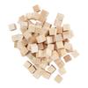 100Pcs Wooden Cubes Pine Square Blank Blocks for DIY Craft Early Childhood Puzzle Toy 10mm