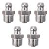 10pcs Silver Straight Grease Fitting Stainless Steel Zerk Fitting Nozzle  for Mechanical Equipment
