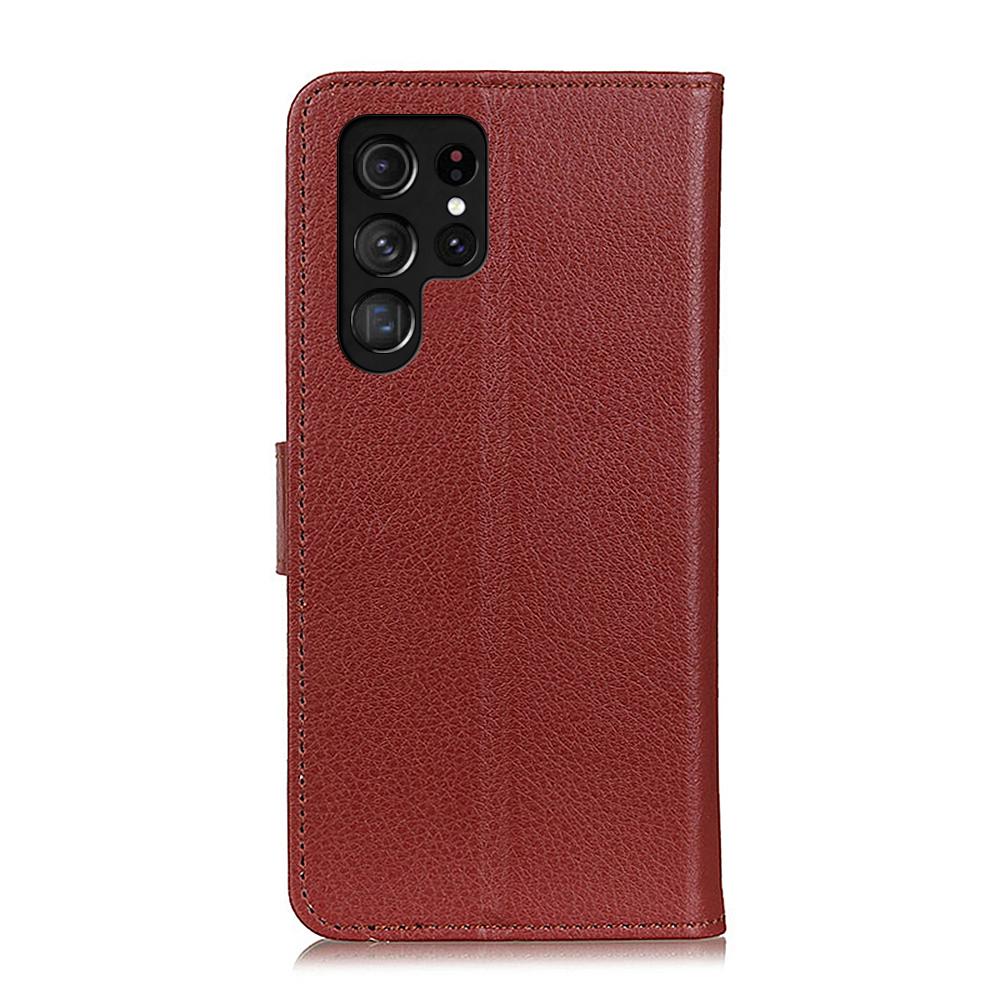 For Samsung Galaxy S26 Ultra Wallet Case PU Leather Phone Cover Litchi Texture