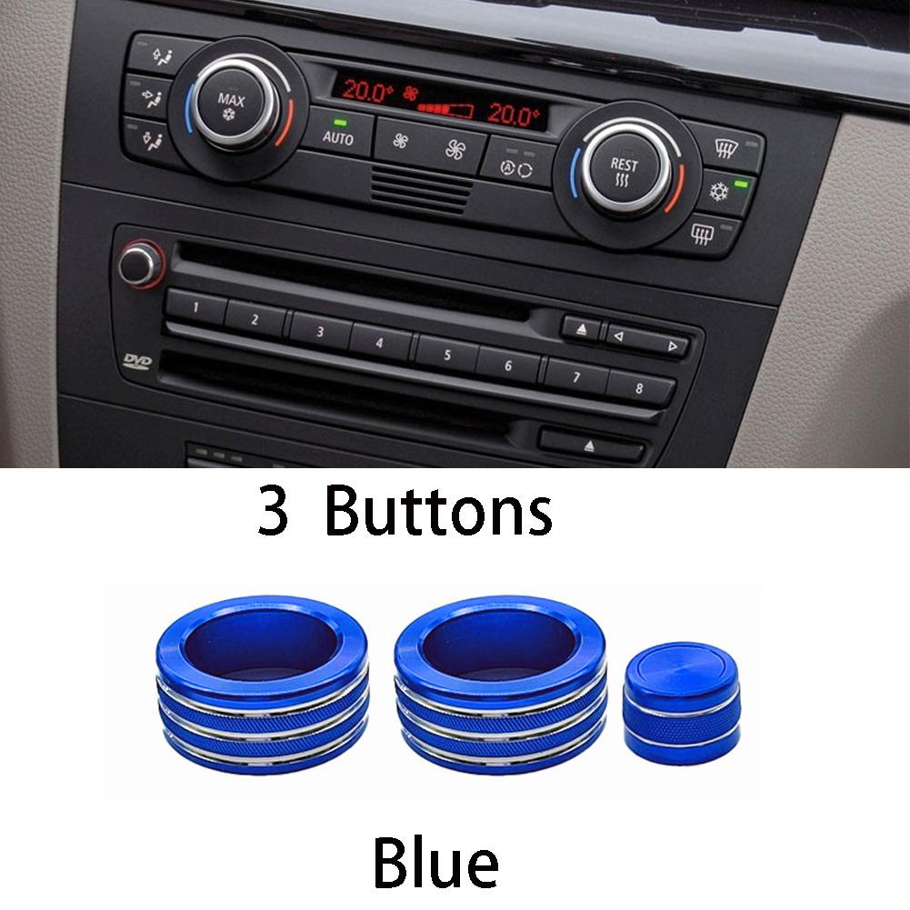 Car Air Conditioning Sound Knob Cover Interior Decoration For BMW 1 Series 2006-2012 E81 E82 E87 E88 ( 3 Or 4 buttons