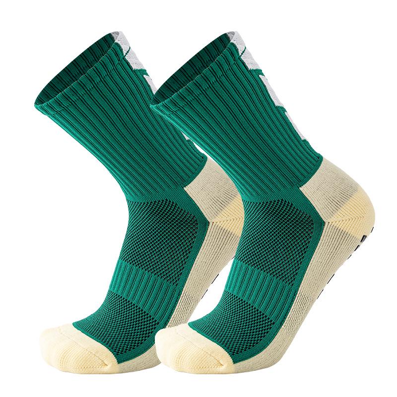 

Mid-Calf Non-Slip Yoga & Football Socks with Terry Bottom One Size зелёный