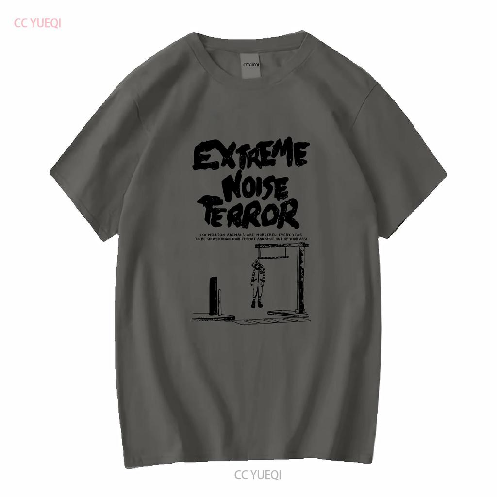EXTREME NOISE TERROR T-Shirt, Baumwolle, Weiß, Herren, S bis 5XL, PM1024, Vintage-Waschung, weich, Streetwear, leicht bequem