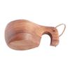 Wooden Salad  Mug Built in Side Handle Coffee Mug Lightweight Handle  Cup  Afternoon Tea