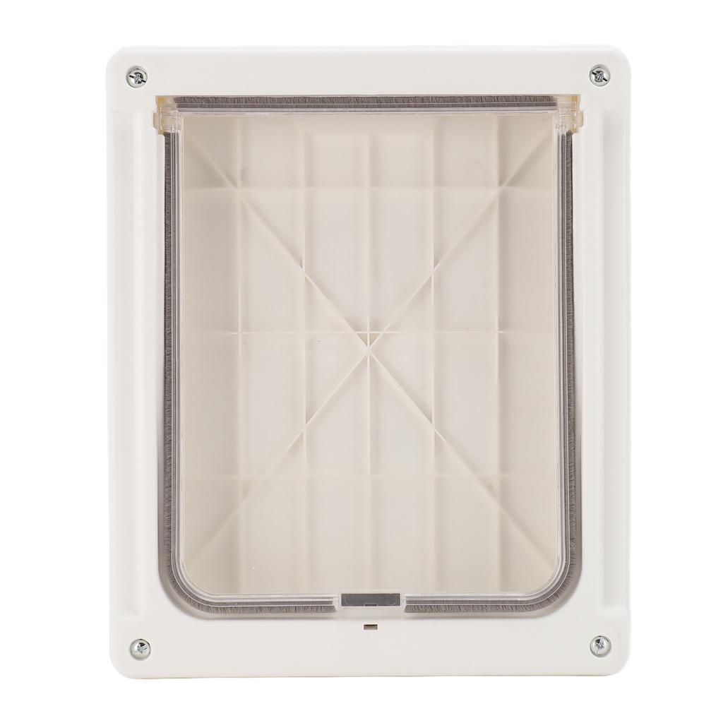 Pet Flap Door Noiseless 2 Way Weather Resistant Interior Exterior Cat Dog Door for Pet Crate Enclosure