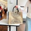 New cotton and linen handbag printed bento tote bag large capacity handbag bag letter printed women's bag