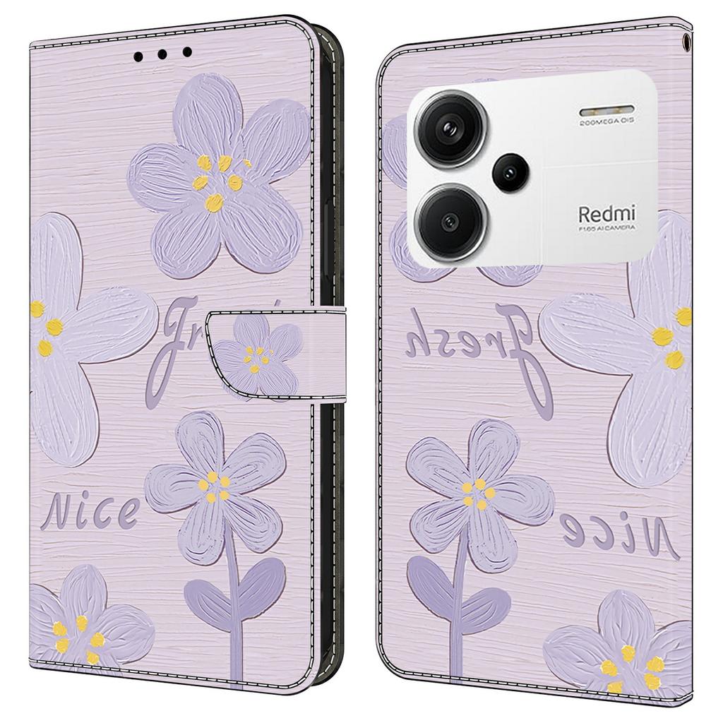 For Xiaomi Redmi Note 13 Pro+ 5G Case Pattern Printing Anti-Drop Leather Flip Wallet Phone Cover