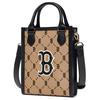 New MLB Polyester Tote Bag, Shopping Bag, Handbag, Shoulder Bag, Crossbody Bag Mini Women's Khaki 7ACRM062N-43BGS