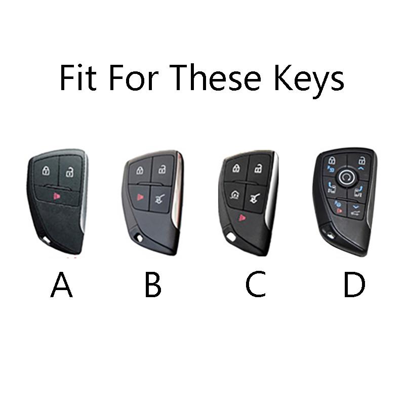 Car Key Fob 3/4/5/6 Buttons Cover Case for Chevrolet Silverado 1500 Suburban Tahoe for Cadillac for GMC Sierra Yukon 2023 2024