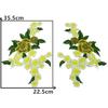 1Pair Polyester Fiber Embroidery Flower Patch DIY Handmade Clothing Accessories Embroidery Floral Applique Sew On Patch Dress
