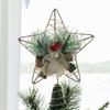 Glitter Christmas Tree Top Star Five-pointed Star Christmas Tree Ornaments  Christmas Decoration