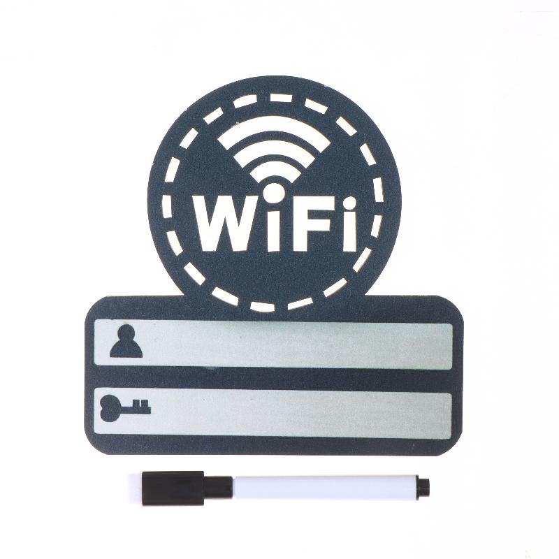 Wifi Password Sign Board Wooden 1pc Erasable Plate With Pen For Reception Counter Retail Shop
