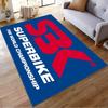 "Superbike Logo Carpet with Bold Red and Blue Design for Home Decor" Suitable for use as an anti-slip for living room bedroom sofas