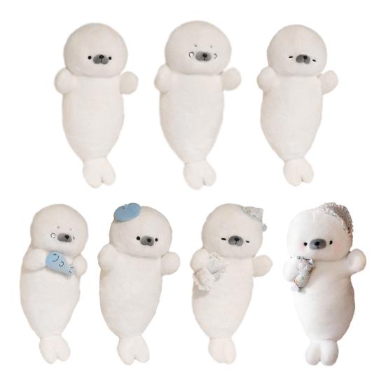 Seal Plush Doll Soft Stuffed Animal Pillow for Sleep & Anxiety Relief 70cm Cute