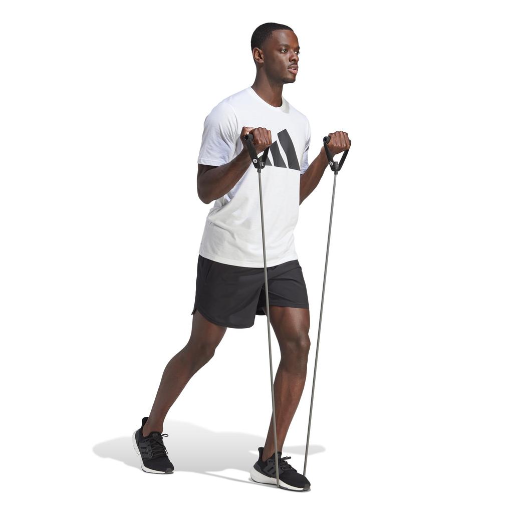 Adidas Train Essentials Feelready Logo Training Short Sleeve Size XL T-Shirt, Men's BXH37, White/Black (IM4373),