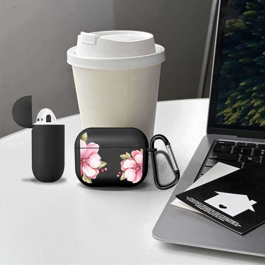 Earphone Cases Cover Case For Airpods 3 4 Pro2 Pro 1 Pro3 2 Pink Flower