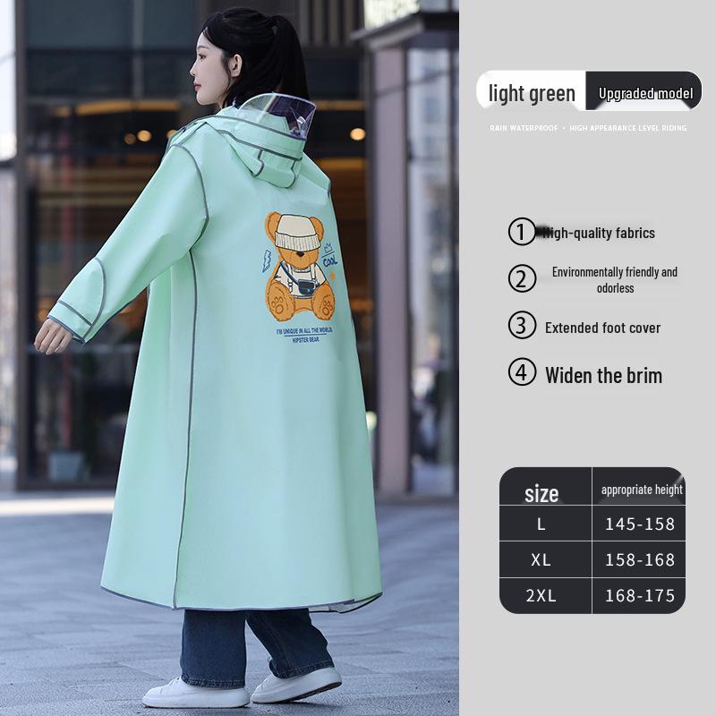 2024 Women's Electric Car Full-Body Long Rainproof Raincoat