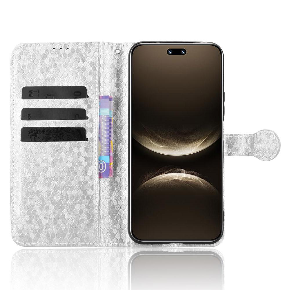 For Huawei nova 14 5G Wallet Case Dot Pattern Imprint PU Leather Phone Cover with Wrist Strap