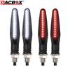New Motorcycle 24LEDs High Bright Amber Turn Signal Indicator Light Front Rear White Day Running Light Flowing Red Brake Lamps