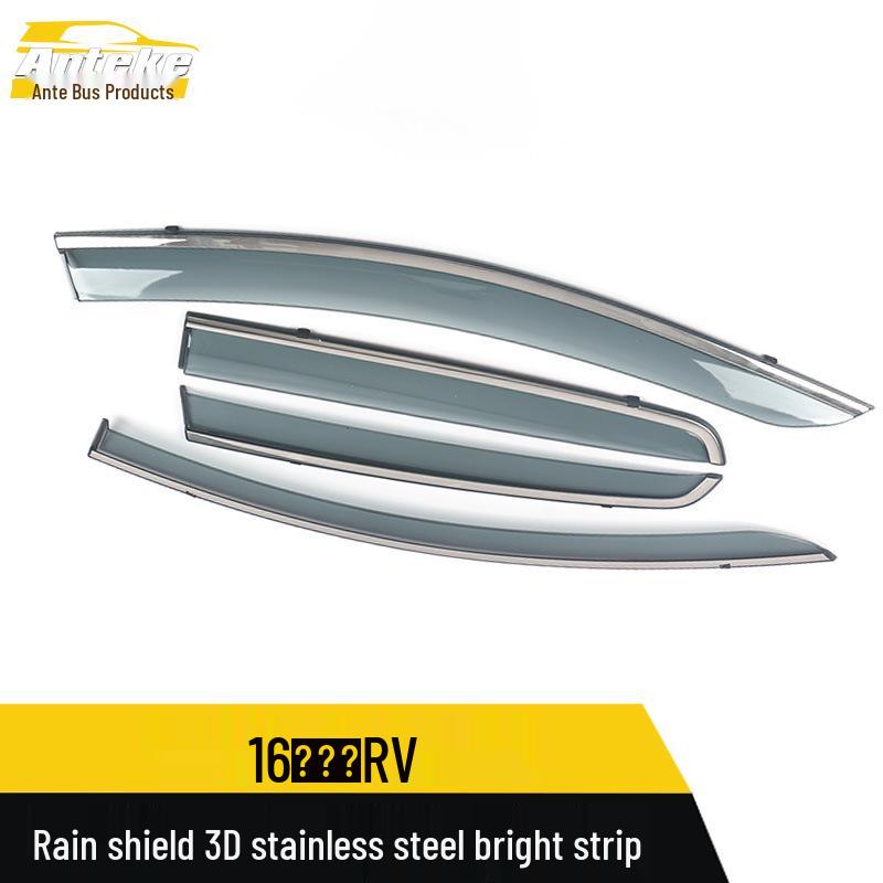 Fits 16 Models: Le Feng RV Rain Deflector 3D Stainless Steel Trim Accessories