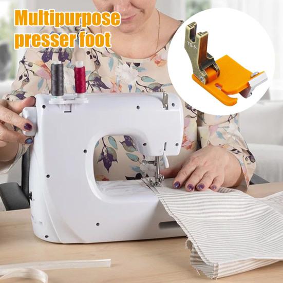 2Pcs Presser Multi-Purpose Foot Adjustable Universal Plastic Presser Foot Sewing Machine