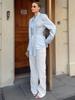 Elegant Women's Lace-Up Woven Shirt - Spring/Autumn French Casual Style