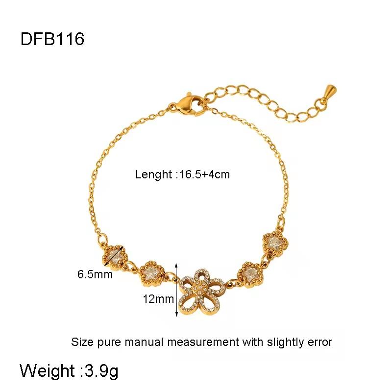Luxury Jewelry 18K Gold Plated Stainless Steel Butterfly Bracelet butterfly Full Cubic Zirconia Tennis Chain Bracelet for Women