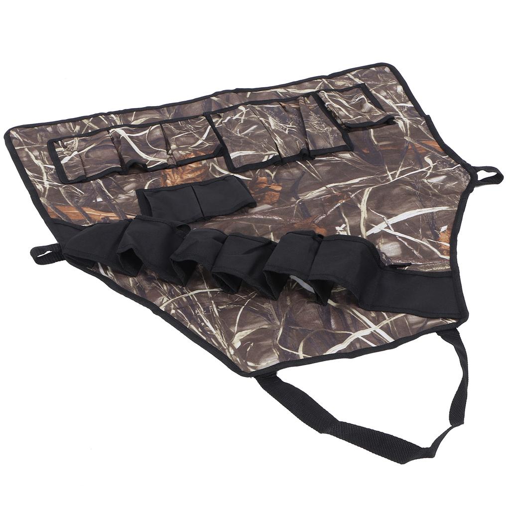 Multi Pockets Apron 600D Oxford Fabric Camouflage Picnic Barbecue Aprons Waterproof(Reed Color )