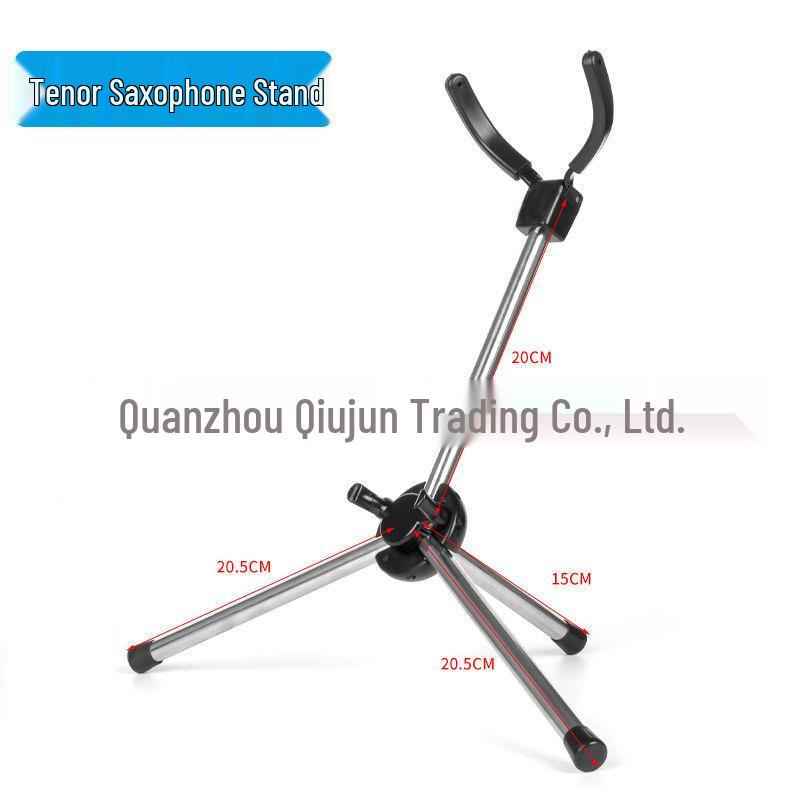 Universal Portable Folding Saxophone Stand with Storage Tube for Alto and Tenor Accessories