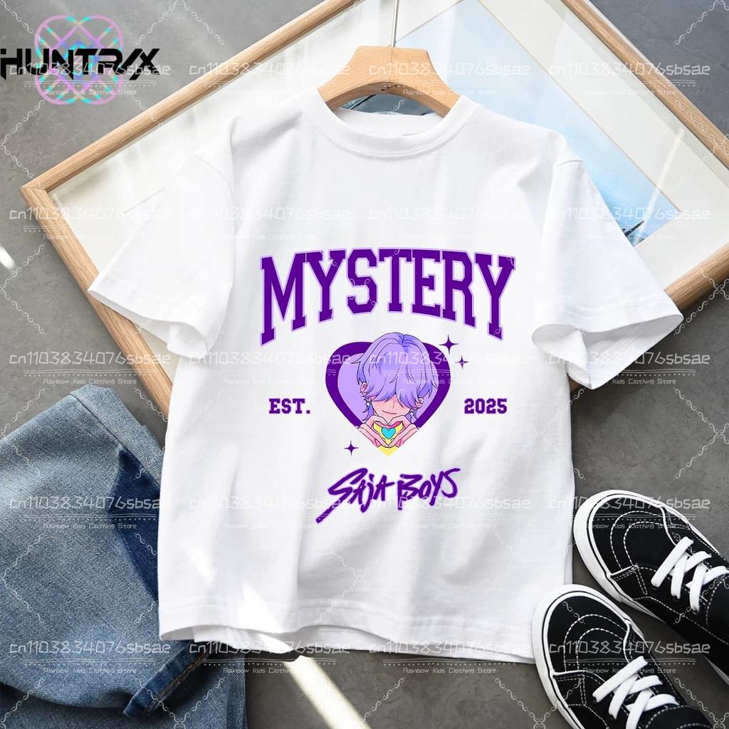 Tricouri Kpop Desene Animate Drăguțe Demon Hunters Huntrix Vară Băieți Fete Mânecă Scurtă Topuri cu Gât Rotund Anime Kpop Demon Hunters Tricou