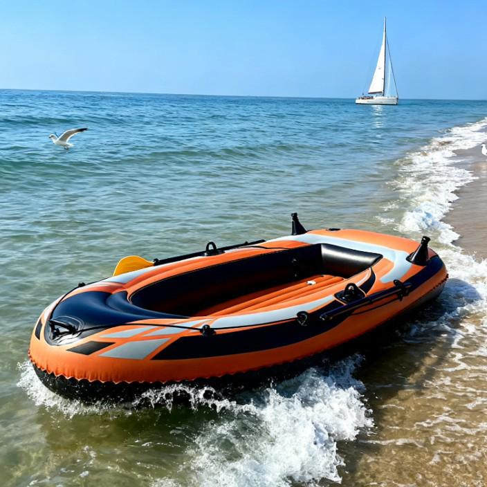 Barca da Pesca Kayak Gonfiabile in PVC: Pieghevole, Portatile e Design a Tre Camere d'Aria