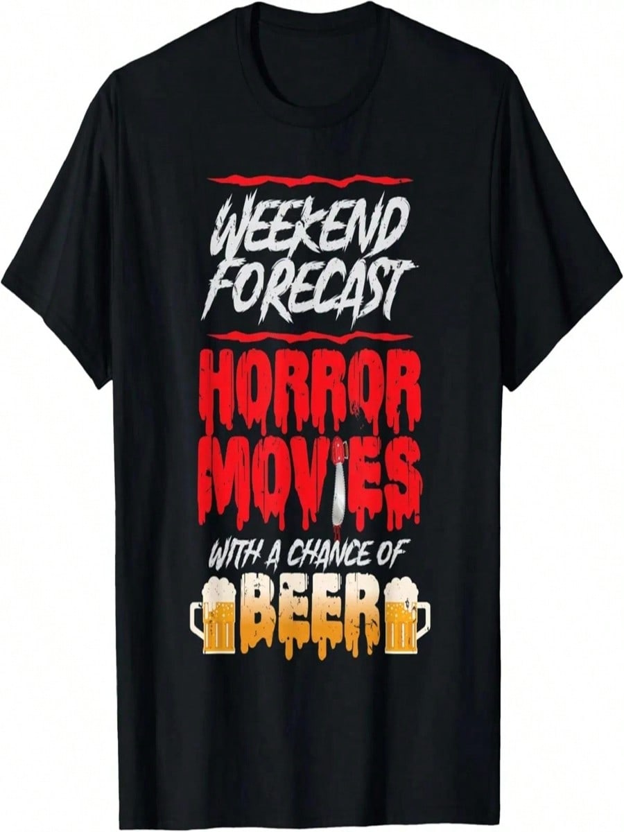 Scary Horror Movie Beer Weekend Drinking T-Shirt S разноцветный