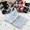 Circular Needle Storage Bag Knitting Tool Organiser Case with Removable 6 Hole PVC Binder Pocket for Knitting Supplies D57B