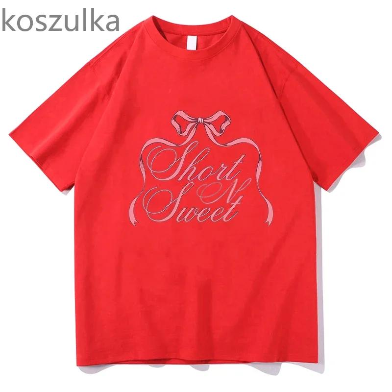 Sabrina Carpenter Short N' Sweet Album Tour Tshirt Crewneck Short Sleeve Tees Women Men Streetwear New Fashion Fans Soft Clothes