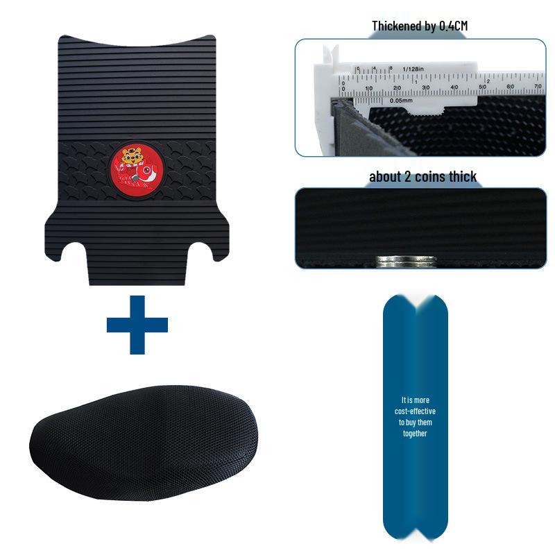 Durable Waterproof Non-Slip Rubber Foot Mats for Yadea Mofang Electric Vehicles