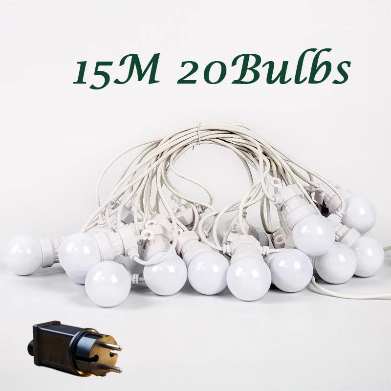 Outdoor LED Garland G50 Globe Light Patio Lighting String Light Bulbs Wedding Party Decoration Tent Plug Power Camp Lighting