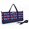 COLORFUL CANDY STYLE Melodica Case for Girls, Shoulder Strap Included, Melodica Bag, Polka Dot and Striped French Ribbon (Navy) N4326900
