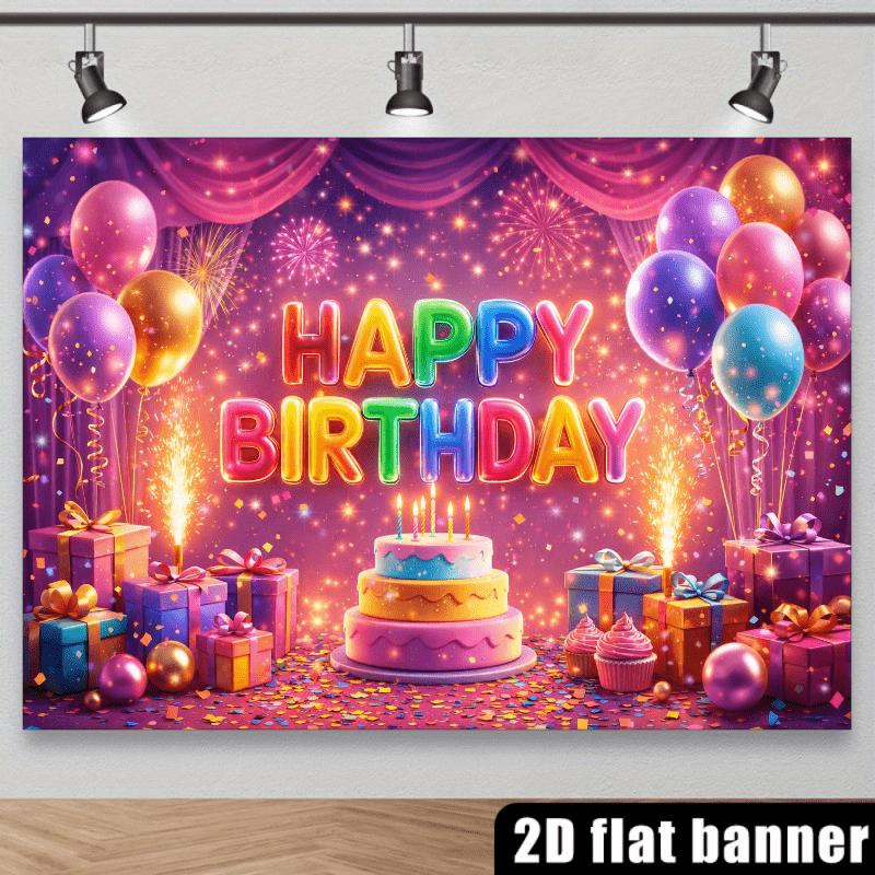 A 2D plane background fabric with a white balloon flower theme surrounded by pink white and rose gold balloons.