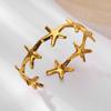 Minimalist Starfish Bangles For Women Lucky Stainless Steel Cuff Bracelets  Trend Female Charm Jewelry Wrist Accessories Bff