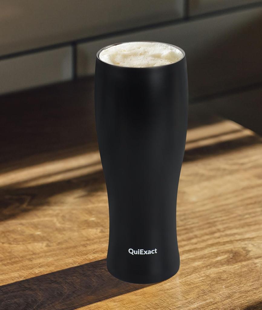 QuiExact 450ml Highball Vacuum Insulated Stainless Steel Beer Large Keeps Drinks Hot or Perfect for or As a Gift for Day or Stylish with Cleaning