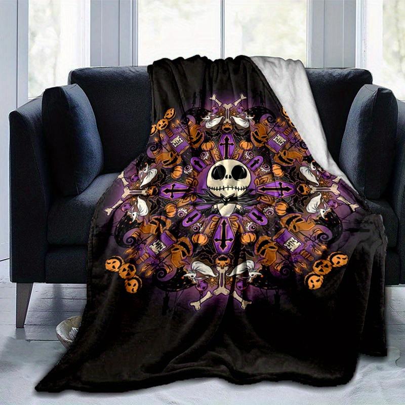 1pc. Halloween Jack Skellington Themed Cartoon Blanket, Seasonal Home Decor Gift for Friends and Family, Perfect for Couch Cover or Bedding,